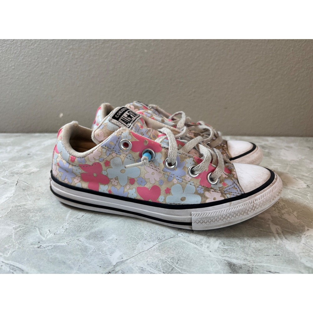 Converse Chuck Taylor All Star Youth 3 Floral Heart Print Sneakers Street Ox